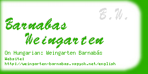 barnabas weingarten business card